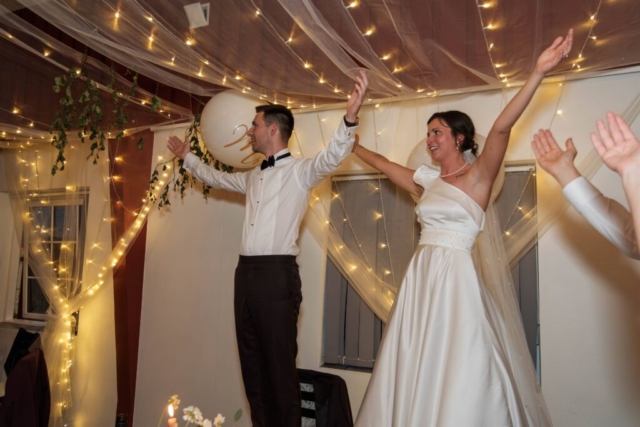 Brudepar til bryllupsfest