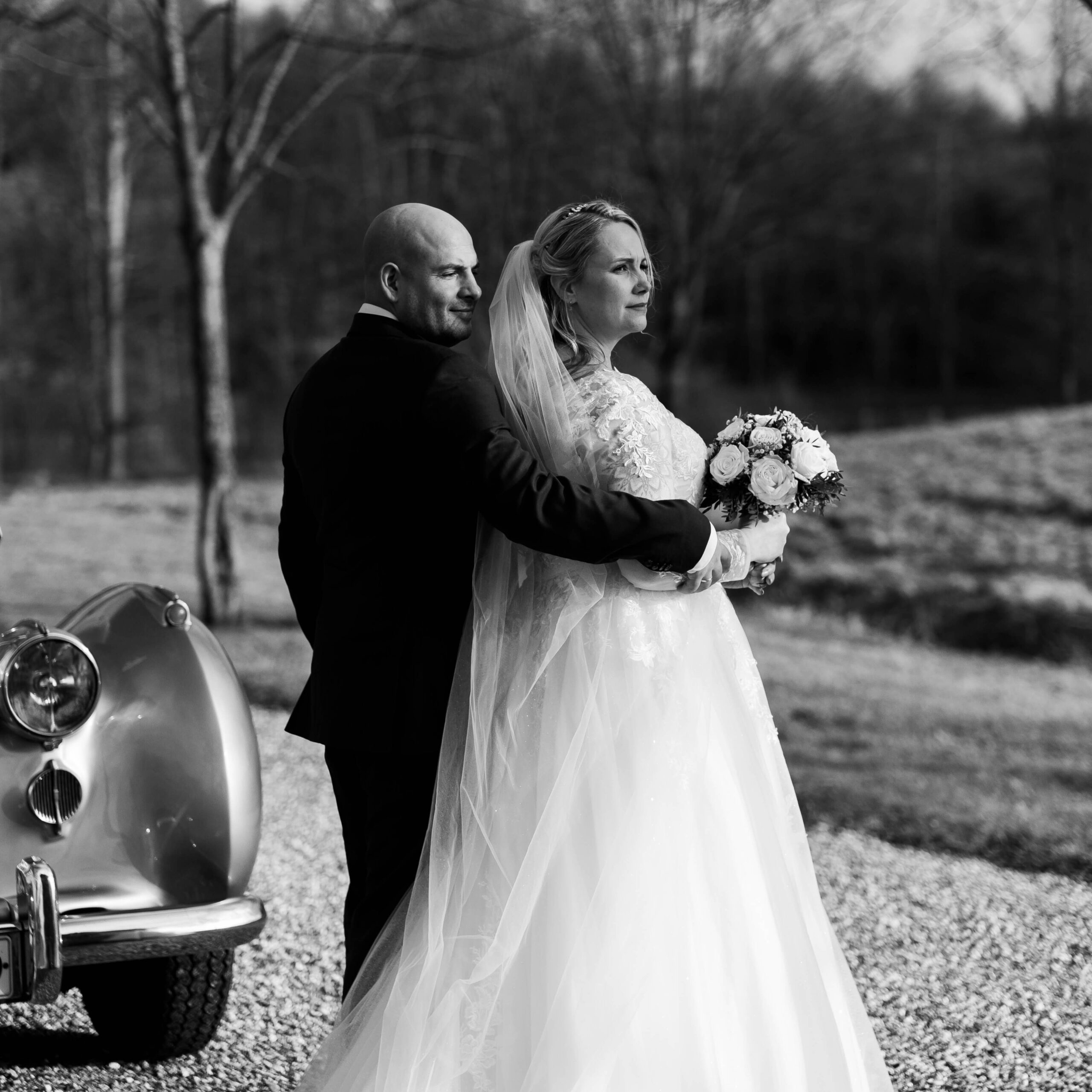 Camilla og Xander sort hvid